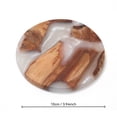thumbnail image 3 of Openpig Rond Bois Résine 4 Pouces Résine Époxy Bois pour Boissons Fait Main Bois Naturel Vivant pour Table Basse Tasse Résistante à la Chaleur Mats, 3 of 9