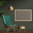 thumbnail image 2 of Geometric Circle Wall Art with Frame, 50s Pop Art Style Triangular Stripes Spiral Hoops Retro Poster Print, Printed Fabric Poster for Bathroom Living Room, 35" x 23", Maroon Sea Green, by Ambesonne, 2 of 2