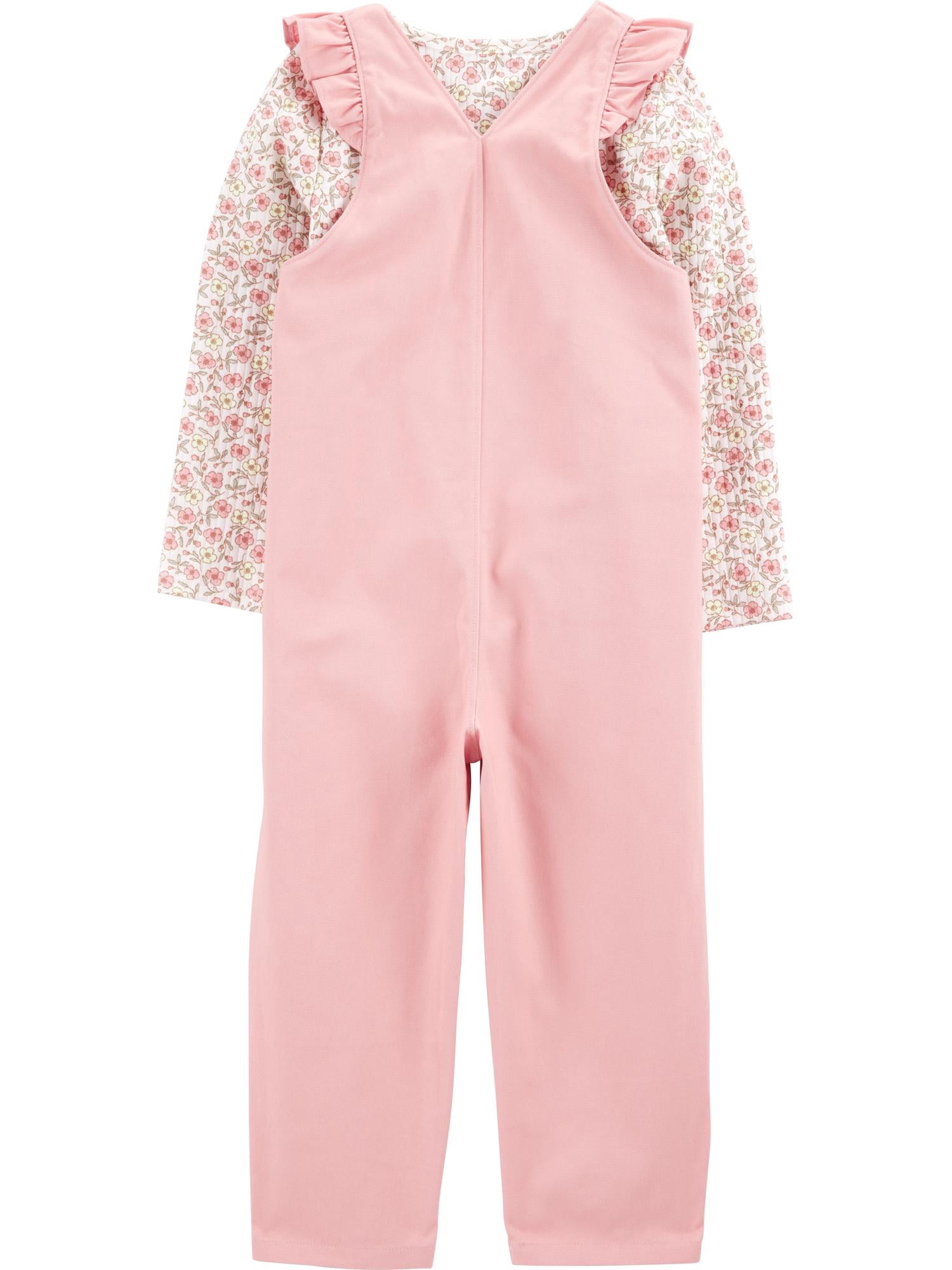 Carter's Child of Mine Baby and Toddler Girl, Overalls Set, 2-Piece, Sizes 18M-4T