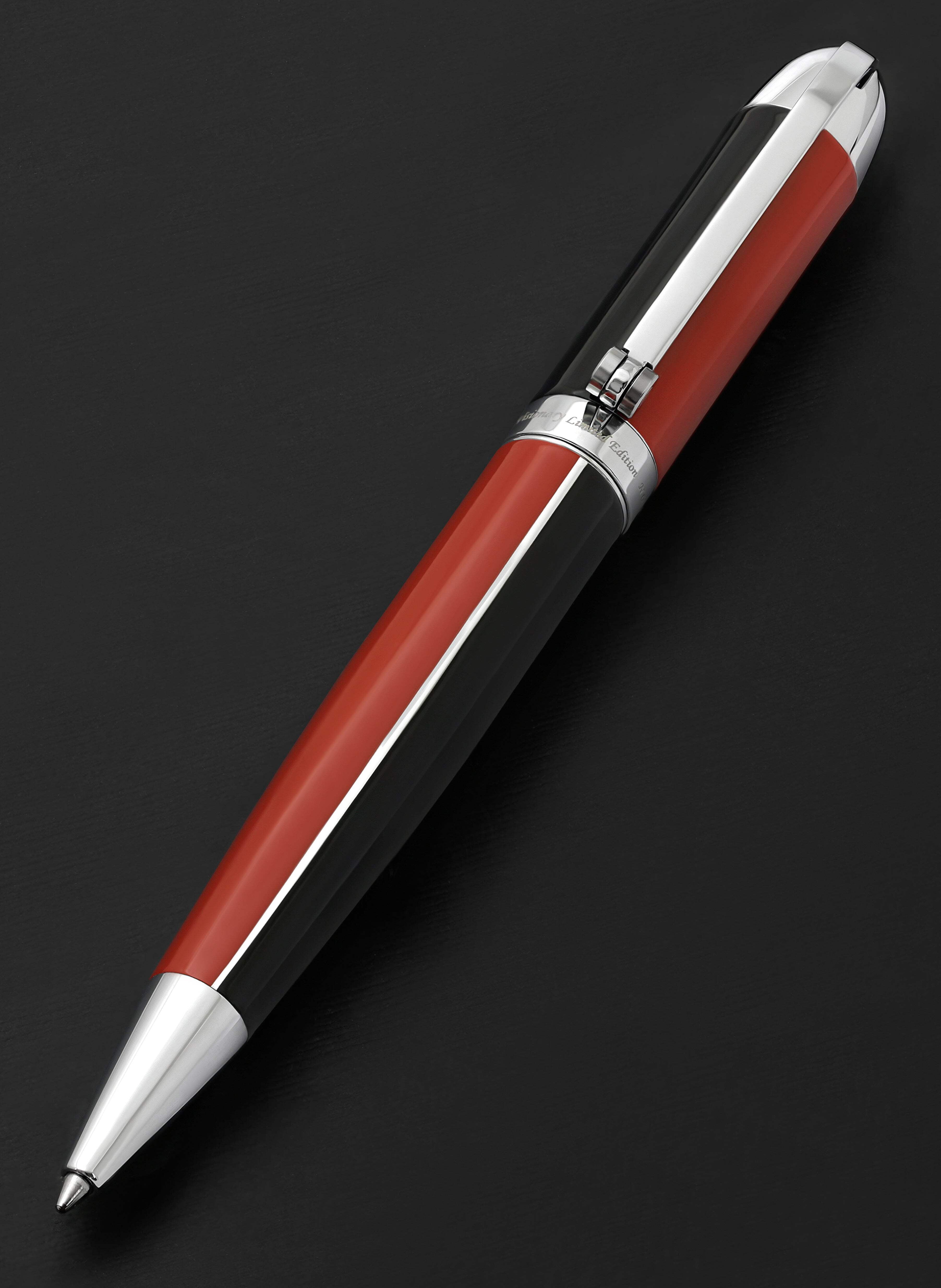 Xezo Xezo Visionary® Brass  Aluminum Enameled Ballpoint Pen - Red / Black