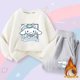 thumbnail image 1 of Cinnamoroll-Ropa deportiva Kawaii Anime Sanrio para niños, Conjunto de sudadera informal, pantalones de 2 piezas, ropa de dibujos animados para niñas lindas, otoño, 1 of 4