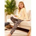 thumbnail image 5 of Aideaone Girls Fleece Pajamas Set Kids Soft Flannel Winter Pjs 2 Piece Size 7-14, 5 of 9