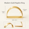 thumbnail image 5 of CNDRLEF 10 Pack Matte Gold Napkin Rings - Stainless Steel Semicircle Ring Holder for Wedding, Christmas, Party Dinner Table Setting, 5 of 8