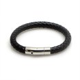thumbnail image 2 of Qarigey de cuero de acero inoxidable, conector de cuerda, brazalete para adultos, extremo del cordón, tapa, punta, fabricación de joyas, Ropa, zapatos y accesorios Miscelánea Negro 4 mm Qarigey AP015610-06B, 2 of 6