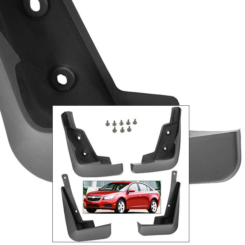 Front Rear Mud Flaps Splash Guards 20172019 Chevrolet Cruze Sedan w/o