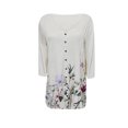 thumbnail image 4 of Blusa de mujer con estampado de manga larga con botones y cuello redondo, parte superior suelta informal Fridja  hj4483, 4 of 5