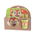 thumbnail image 1 of Youkk Kids Tableware Set 5Pcs Baby Bamboo Fiber Cartoon Bowl Animal Dinnerware Set Toddler Cup Spoon Fork, 1 of 5