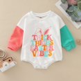 thumbnail image 2 of Shadoumai Girls Halloween Bodysuit Long Sleeve Pumpkin Print Romper Jumpsuit Toddler Outfit Soft Comfortable 0-18 Months Baby Clothes, 2 of 7