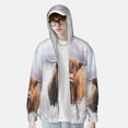 thumbnail image 4 of Sigee Cow Print UPF50+ Men's Sun Protection Hoodie Shirt SPF UV Shirt Long Sleeve Fishing Outdoor Lightweight, S-3XL, 4 of 9
