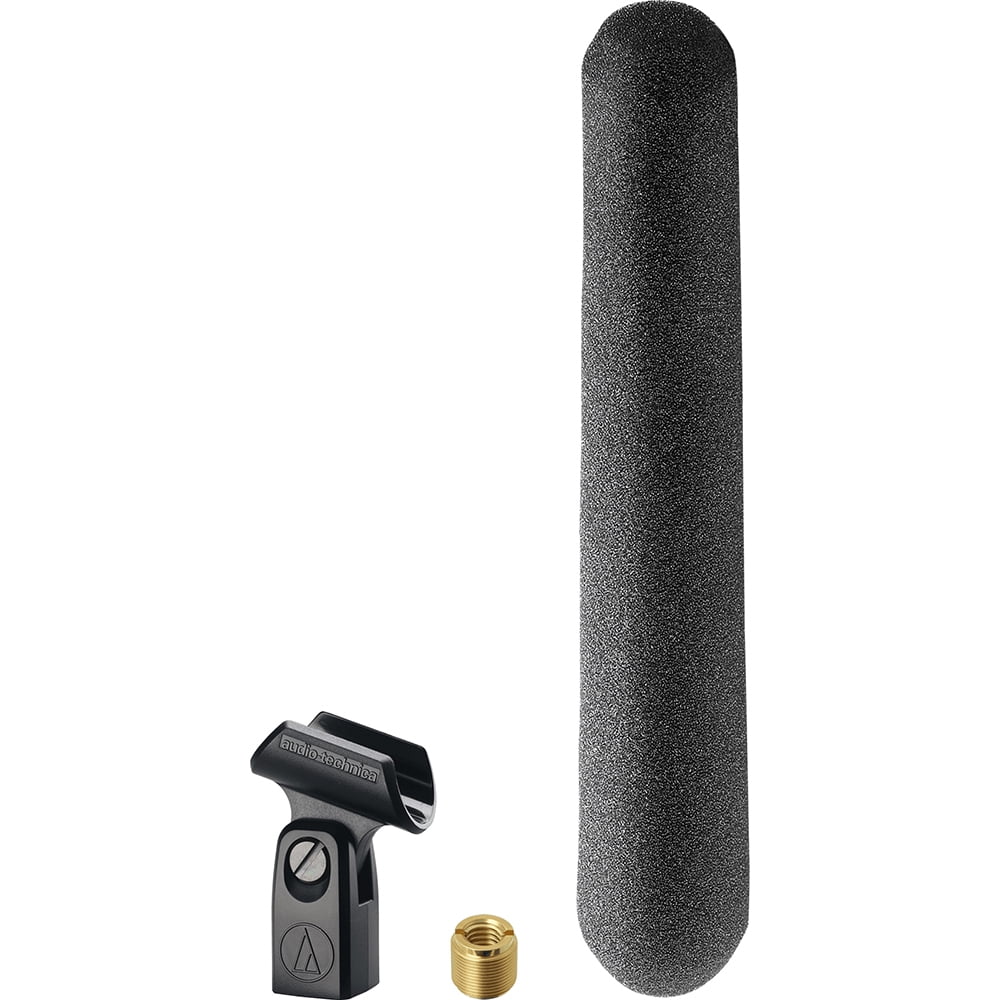 Audio-Technica AT8035 Line + Gradient Shotgun Condenser Microphone, Black Bundle with 2 YR CPS Extended Warranty