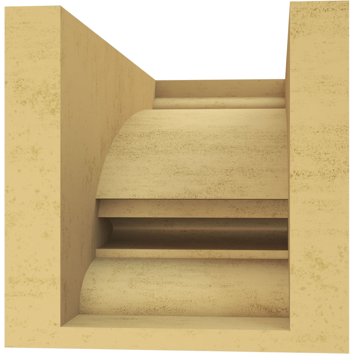6"W x 12"D x 6"H Wide Diane Rough Cedar Woodgrain TimberThane Corbel, Primed Tan