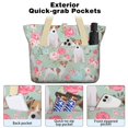 thumbnail image 2 of Tote Bag for Women - Jack Russell Terrier Dog and Flower Shoulder Bag - Large Utility Work Duffle Bag with Zipper Handbag for Travel, Work, Sprots, 2 of 5