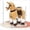Light Brown+Metal+Plush, variant on LHSHID Walking Horse bicycle with Wheels, Plush Riding Chair for family, Comfortable Seat, Multicolor Finish