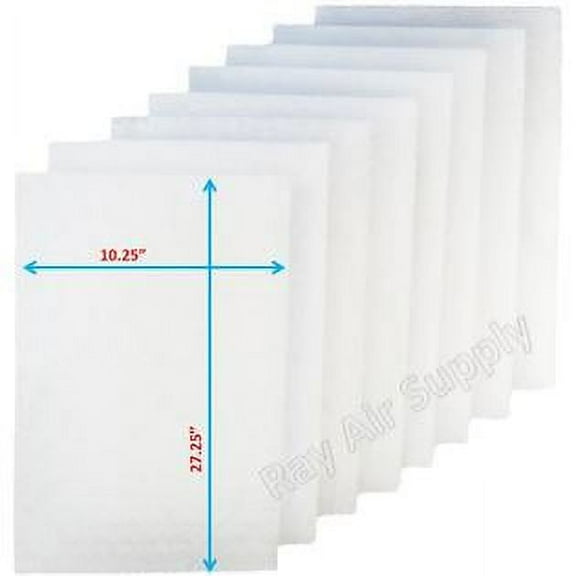 RAYAIR SUPPLY 12x30 Replacement Filter Pads Compatible with Respicaire CG MicroClean 95 Air Cleaner 12x30 Refills (4 Pack) WHITE