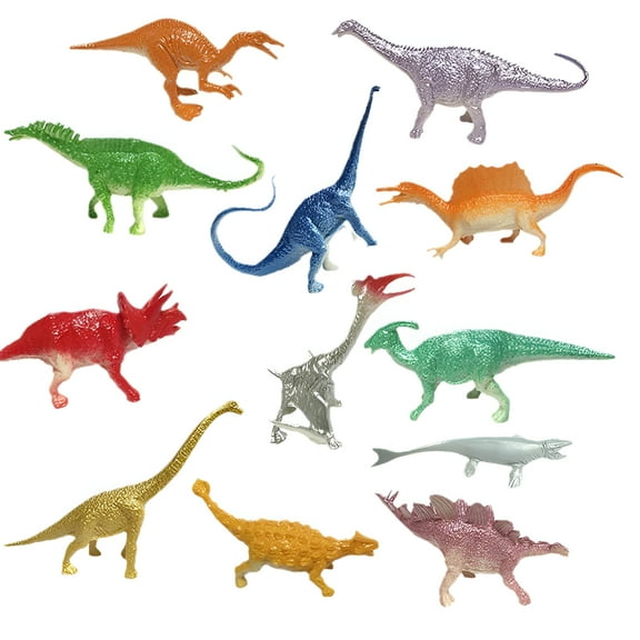 LAMIRO 12 PCS Small Dinosaur Toys, Toy Dinosaurs Figure, Plastic Dinosaur Figurines, Dinosaur Figure Toys, Realistic Plastic Dinosaur Set for Kids Children Toddler Learning Educational
