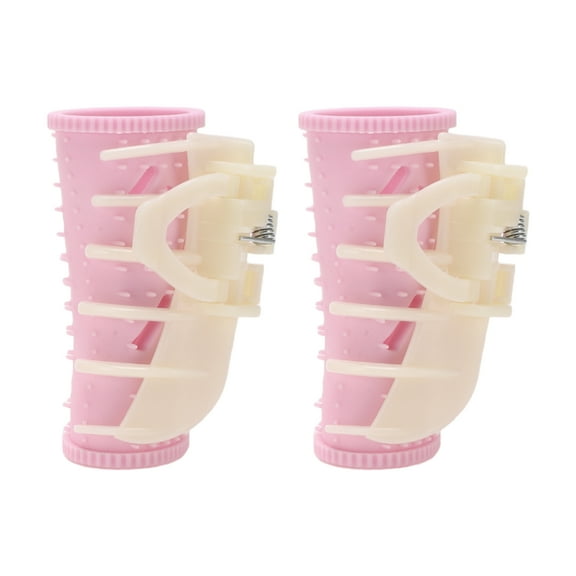 Unique Bargains 2pcs Convenient Heatless Voluminous Hair Roller for Women 2.68"x1.69" Pink White