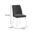 thumbnail image 5 of Risa Dining Side Chair Set of 2, Tall Back and Splayed Legs, Beige, 5 of 6