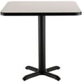 thumbnail image 2 of NPS CT Series 36" Square Wood Cafe Table with X-Base in Gray Nebula, 2 of 2