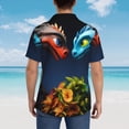 thumbnail image 5 of Salouo Playful Colorful Dragons Flowers for Hawaiian Shirt for Men,Summer Beach Casual Short Sleeve Button Down Shirts Men's Regular-Fit Short-Sleeve Print Shirt -Small, 5 of 6