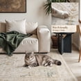 thumbnail image 3 of FEELHOME 9'x12' Area Rugs for Living Room, Washable Vintage Soft Non-Slip Carpet, Large Indoor Rug for Bedroom Dining Room, Floor Rug Home Decor, Beige, 3 of 7