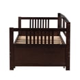 thumbnail image 4 of Twin Wood Daybed with Roll Out Twin Trundle, Trundle Daybed Twin Size, Standard Twin Bed Frame, No Box Spring Required Sturdy Sofa Bed for Bedroom Living Room, 4 of 7