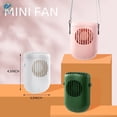 thumbnail image 3 of Deago Mini USB Fan, Portable Hands Free Hanging Neck Fan, Rechargeable Handheld Fan, 3 Speed Adjustable Battery Operated Personal Fan for Desk Outdoor Travel Office (Green), 3 of 10