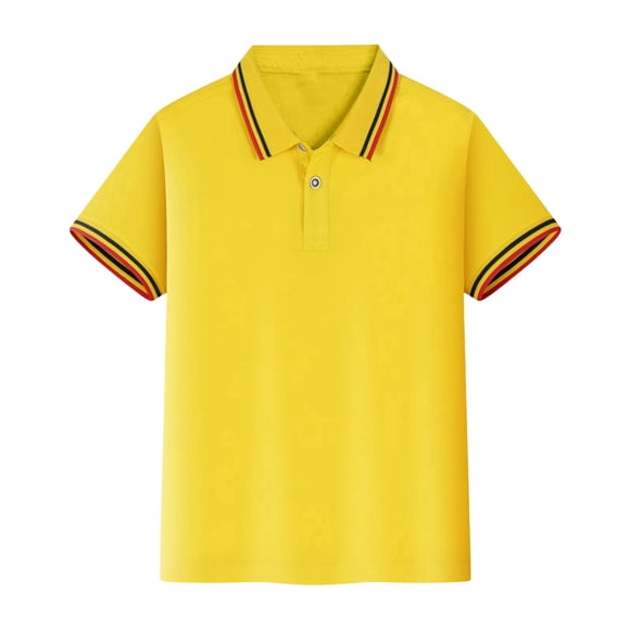 2025 Nouveau BoySolid Thermique Boy Chemise à Manches Longues Couleur Boutonnée Tissu Confortable T-Shirt Boy à Col Rabattu Boy 3t Manches Courtes