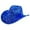 Blue, variant on Women's Sequin Cowboy Hat with Suede String Trim Cool Stage Performance Cowboy Jazz Hats For Festival Party Outdoor Events Hot Pink One Size