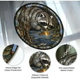 thumbnail image 2 of Raccoon Stained Glass Window Hanging Sun Catcher Halloween Haning Ornament Decoration Christmas Birthday Gifts for Lover and Friends, 2 of 6