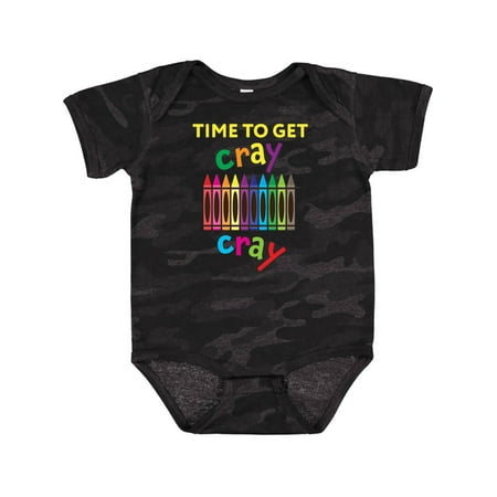 

Inktastic Time to Get Cray Cray Crayons Humor Gift Baby Boy or Baby Girl Bodysuit