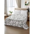 thumbnail image 2 of Farmhouse Flowers Twim Size Flat Sheet, Wrinkleproof & Fadeproof Cooling Flat Bed Sheet Only, Pastoral Vintage Leaf Spring Summer Breathable Soft Bedding Top Sheets 66 x 96 Inches, 2 of 8