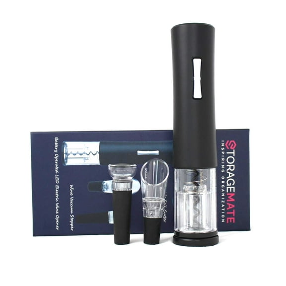 Electric Wine Opener Gift Set - Wine Bottle Opener, Wine Aerator Pourer, Vacuum Stopper, Foil Cutter included - Gift for Wine Lovers