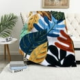 thumbnail image 4 of Creowell Durable Soft Flannel Blanket Leaves Pattern Multifunctional 50*60in, 4 of 7
