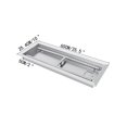 thumbnail image 2 of VEVOR 25.5x10 Inch Stainless Steel Rectangular Built H-Burner Drop-in Fire Pit Pan, 90K BTU, Silver, 2 of 9