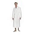 thumbnail image 3 of Boca Terry Mens Plush Robe, Big & Tall Bathrobe for Men, Warm Luxury Microfiber Robe - XXXXL (4XL), White, 3 of 4