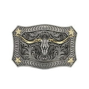 Montana Silversmiths Longhorn Crest Filigree - Acc Buckle  - A935