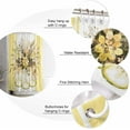 thumbnail image 6 of Eucalyptus Leaves Shower Curtain Yellow Eucalyptus Leaf Flower Shower Curtains for Bathroom Decor Vases Floral Shower Curtain Sets with Hooks Waterproof Fabric Bath Curtain Extra Long 84" X 72", 6 of 6
