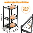 thumbnail image 6 of Goobetter Garden Tool Organizer,3 Tier Yard Tool Tower Rack for Garage Organization Storage,Heavy Duty Metal Garden Tool Stand Up to 35 Long-Handled Tools/Rakes/Brooms for Shed,Yard, 6 of 7