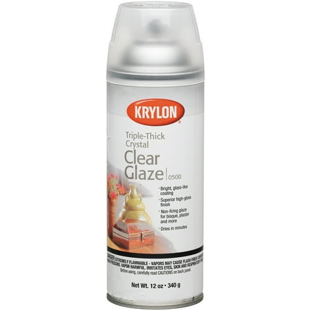 Krylon Triple-Thick Crystal Clear Glaze, 12 oz (Best Way To Apply Clear Coat To Wood)