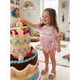 thumbnail image 4 of Cenuakty Baby Girls Romper, Short Sleeve Doll Collar Stripes Embroidery Goose Infant Bodysuit Birthday Summer Clothes, 4 of 9