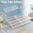 Expandable Spice Drawer Organizer 4 Tier 8 Pack Holds Up To 56 Jars ...