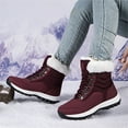 thumbnail image 3 of YOURDIARY Snow Boots Women Winter Warm Waterproof Anti-Slip Ankle-High Boots Deep Tread Sole Faux Fur Lined Hiking Outdoor Comfortable, 3 of 9