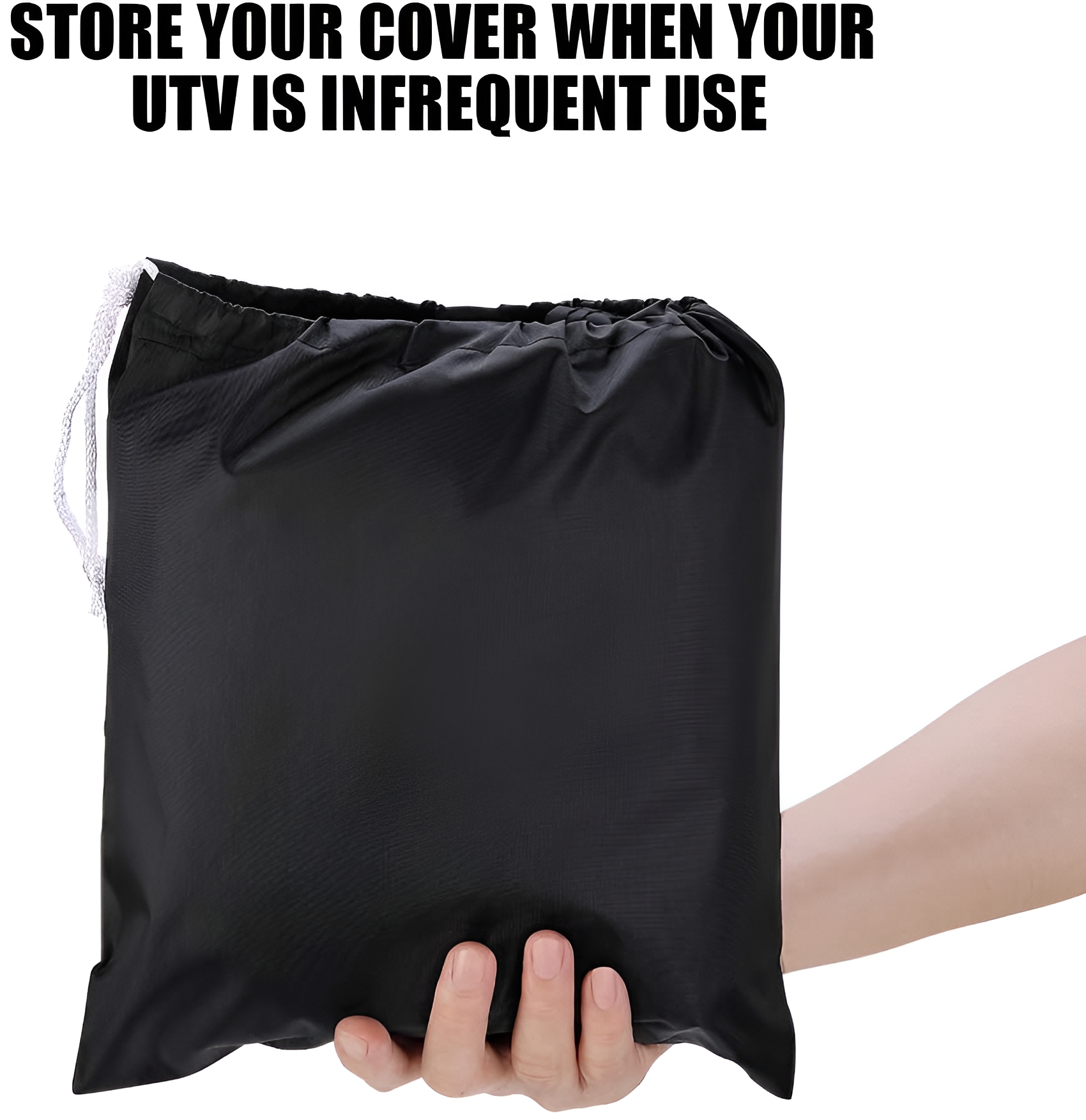 UTV Storage Cover Compatible with 2-3 Seater Polaris RZR Can-Am Kawasaki CFMOTO Arctic Cat Protection Black