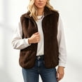 thumbnail image 5 of HAiming Fleece Vest for Women Sleeveless Lightweight Comfy Solid Color Casual Jackets Fall Winter Outdoors Sweaters, 5 of 9