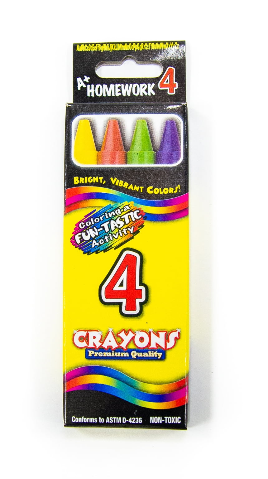 Bulk Crayons 4 Pack Assorted Colors Case Pack 144