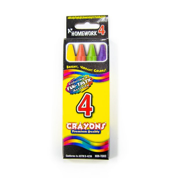 Bulk Crayons 4 Pack Assorted Colors Case Pack 144