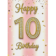 thumbnail image 4 of Pink Glittery Background Happy 10th Birthday Banner Party Supplies Photography Props Birthday Decoration Backdrop Decorations for Indoor Outdoor Celebrations, 4 of 8