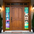 thumbnail image 2 of WYBXZ Easter Banner Front Door, Easter Door Hanger Porch Banner for Outdoor Indoor Front Door Decoration, Flag Banner Party Supplies for Front Door Living Room Kitchen Party Wall Decor, 2 of 2