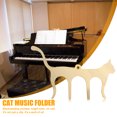 thumbnail image 3 of Carpeta de partituras de música con forma de gato de Metal, abrazadera de página, libro de papel, Clip de notas (dorado) Likrtyny Para estrenar, 3 of 8