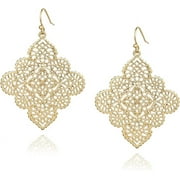 Pomina Floral Celtic Filigree Gold Dangle Drop Earring Boho Fashion Goemetric Chandelier Earrings for Women